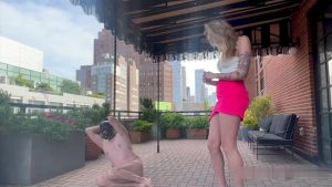 Princess Alexandria - Ballbusting on the Balcony - Watch Online