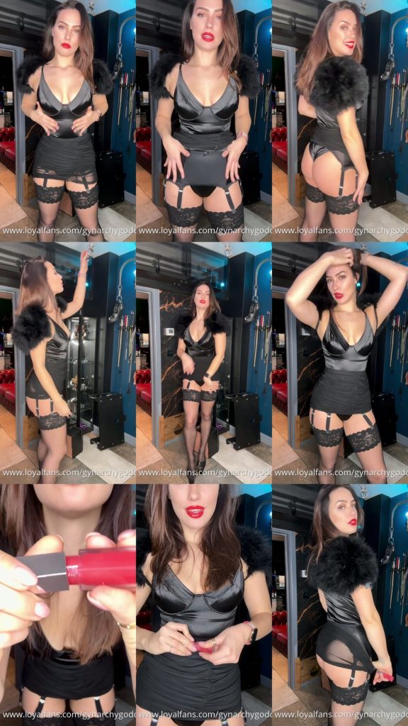 Goddess Serena - Satin And Nylon Outfit