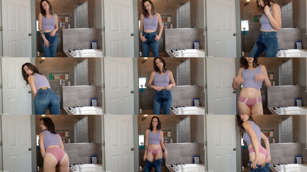 Sage Eldritch - Soaking My Pink Panties and Tight Denim Jeans