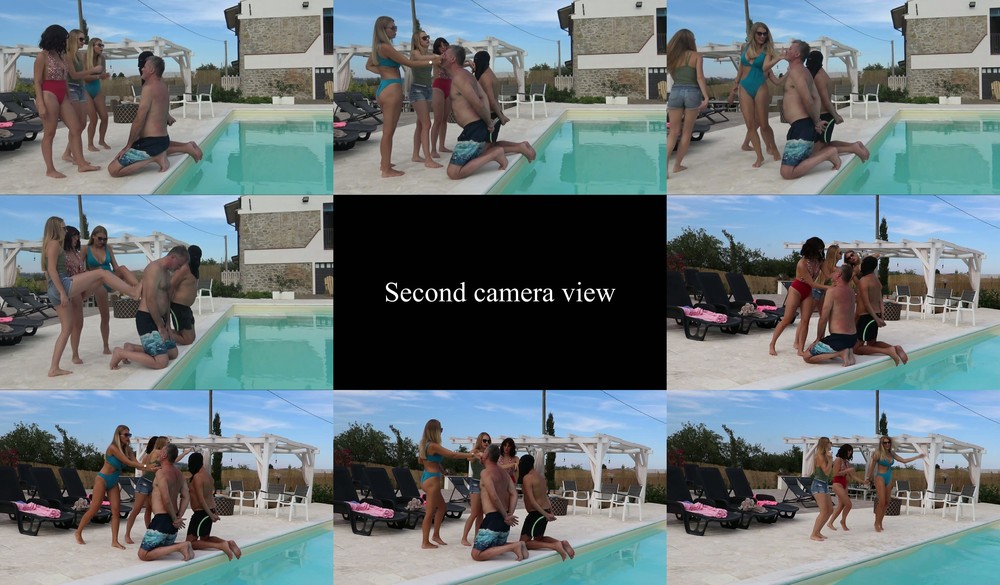 GABRIELLA, MARIANNA and SOPHIE - Holidays in the villa - Face slapping and hand worship and hand over mouth