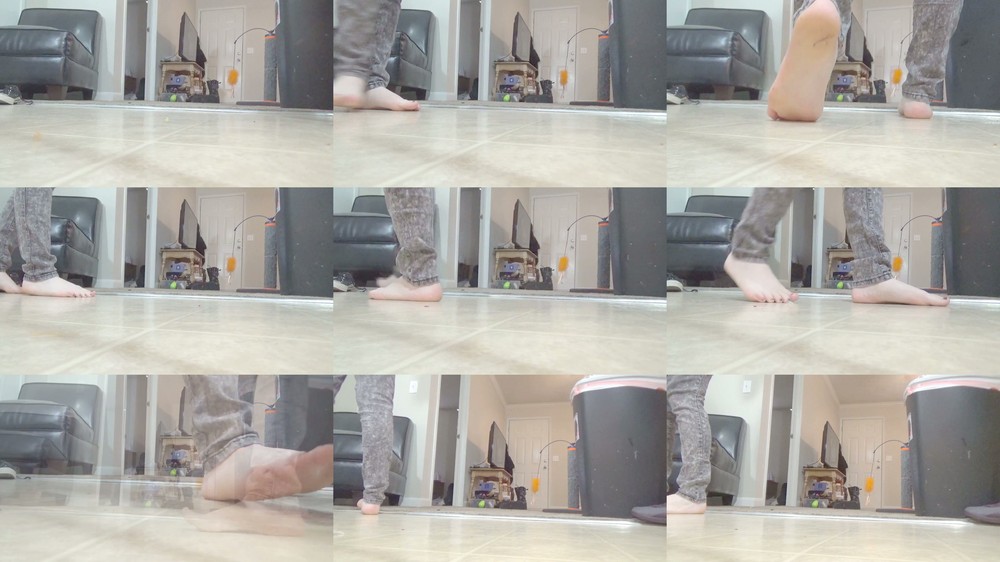 CurvyElvishGirl - Bare feet pacing- hard floors