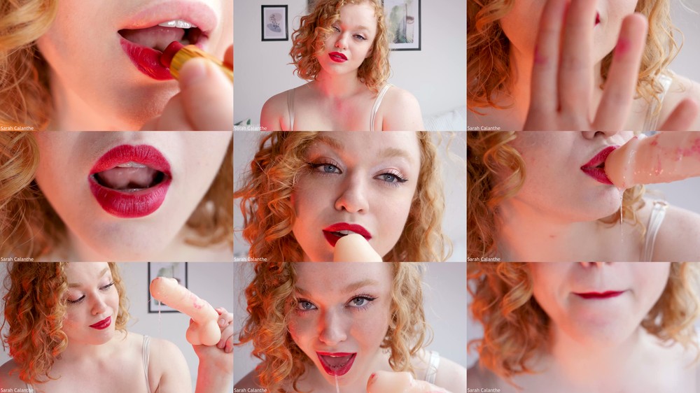 Sarah Calanthe - Lipstick and spit fetish and whispering