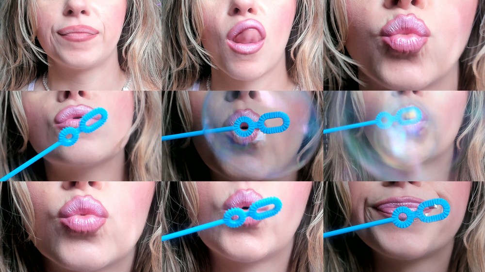 Petite Mercy - Frosty Pink Lips Blowing Bubbles