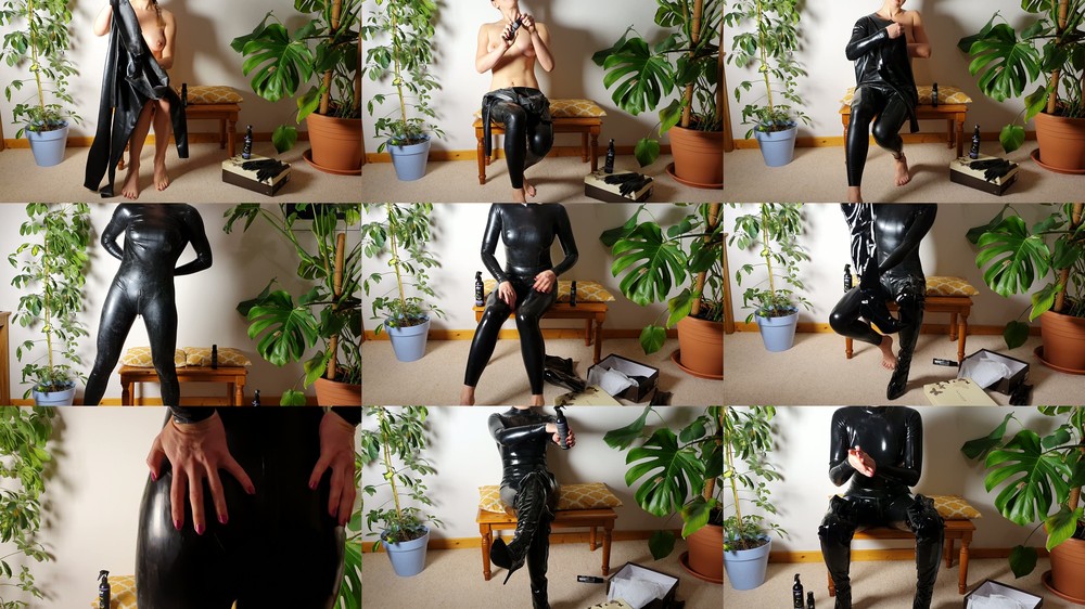 LATEXnCHILL - Getting dressed in my latex suit and boots