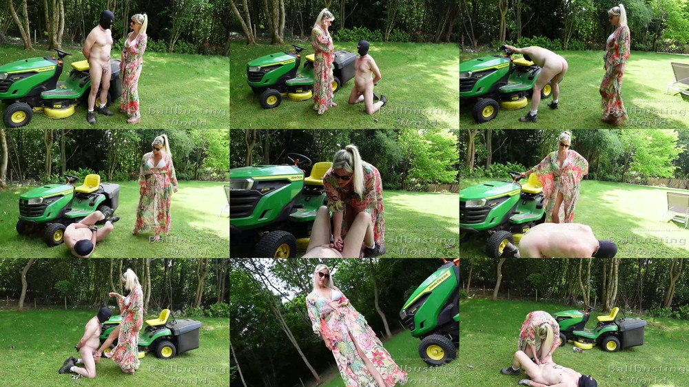 Ballbusting World PPV - Nikki Whiplash Gives Her Lazy Gardener A Ballbusting Punishment Bb1701