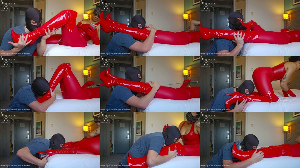 Mistress Caramel - Cuck Boy Boot Worship