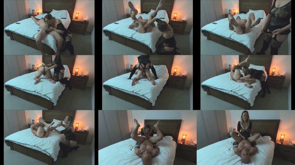 Min Moo - Huge Cumshot in his own Mouth after Intense Strapon Pegging