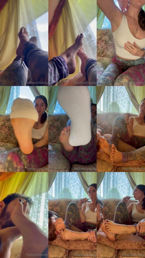 Dani Divinity - ASMR Sock Peeling Foot Worship Armpit Worship I just got back from a run and put sub
