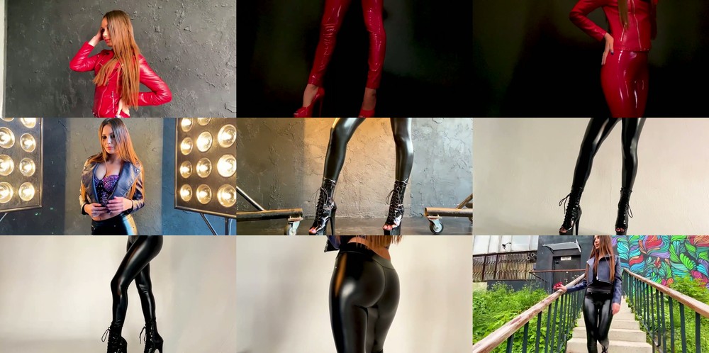 My Latex Baby - Ludmila - In The Sudio And On The Street In Tight Leggings