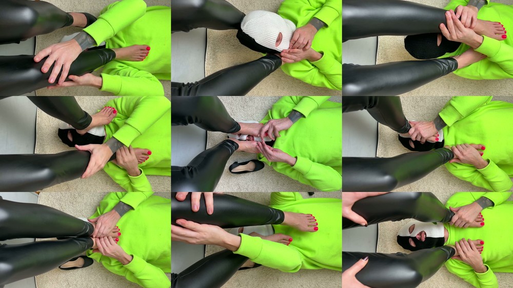 Domina Lee - Slave Gives Massage To Foot In Shoes And Licks Mommy Feet