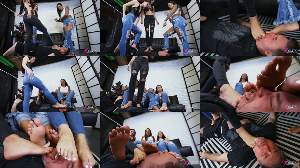 Bratty Foot Girls - Stefania, Kilo and Nicole - Hello Neighbor