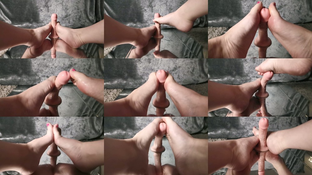 Lexi Snow - Dildo Footjob with oil