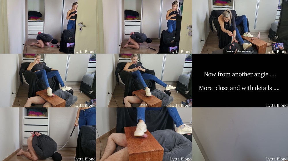 7G 7 Goddesses Feet Fjobs Ballb - Lytta Blond Hard Ballbusting And Cuckold Cum Lick