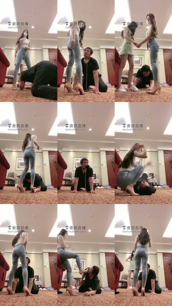 Discipline Play Slave with Amateur Sister Head Kick