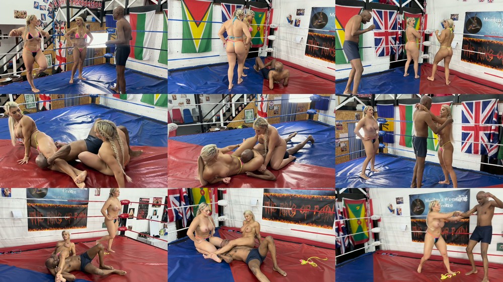 Denise Anders Femdom Fantasy - Mixed Wrestling Double Domination