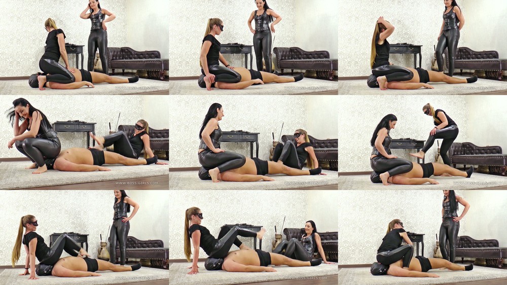 Boss Girls - Lady Luciana and Lady Nora - Ass on the face and kicks to the balls