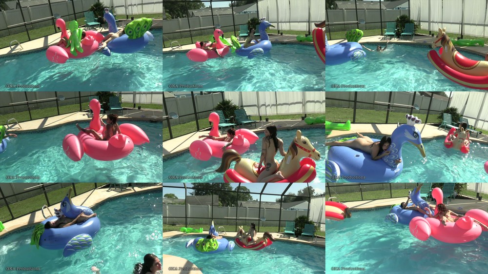 GKA PRODUCTIONS - Ginarys Kinky Adventures - Indica Jane Josie Jo Ginary Pool Inflatables Slick Body Slide And Wet Grind
