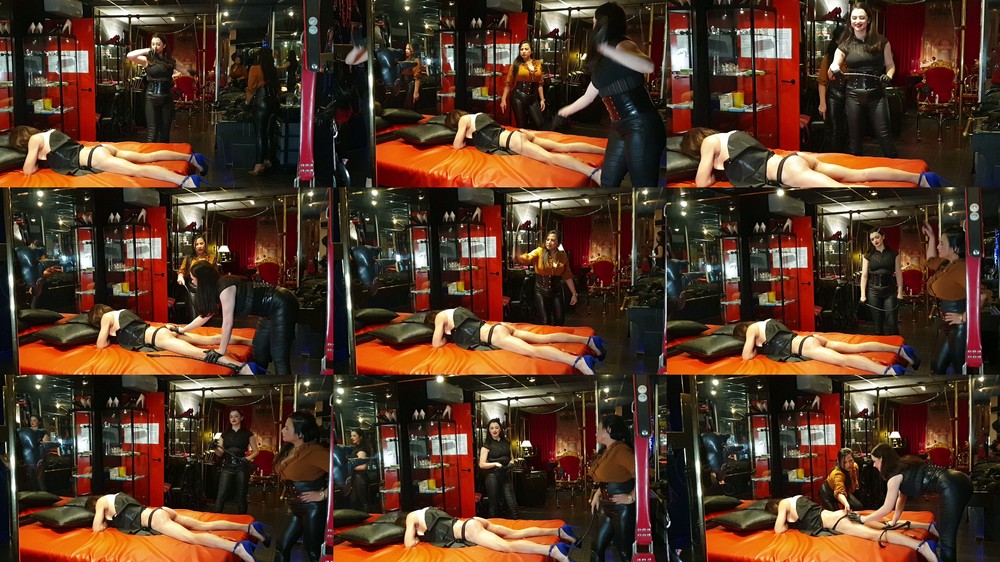 Mistress Bella Lugosi - Ms Saint Lawrence Whipping the Sissy Slave