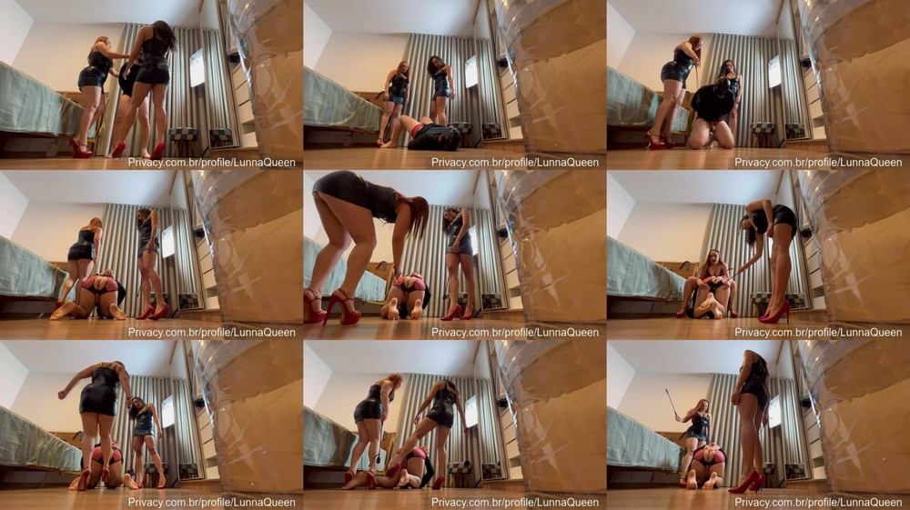 Lunna Queen and my friend - Spanking And Cbt