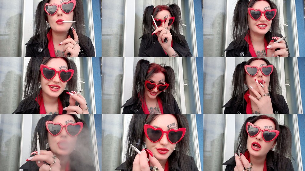 Dominatrix Nika - Sexy Smoking Fetish. Mistress Smokes 2 Cigarettes
