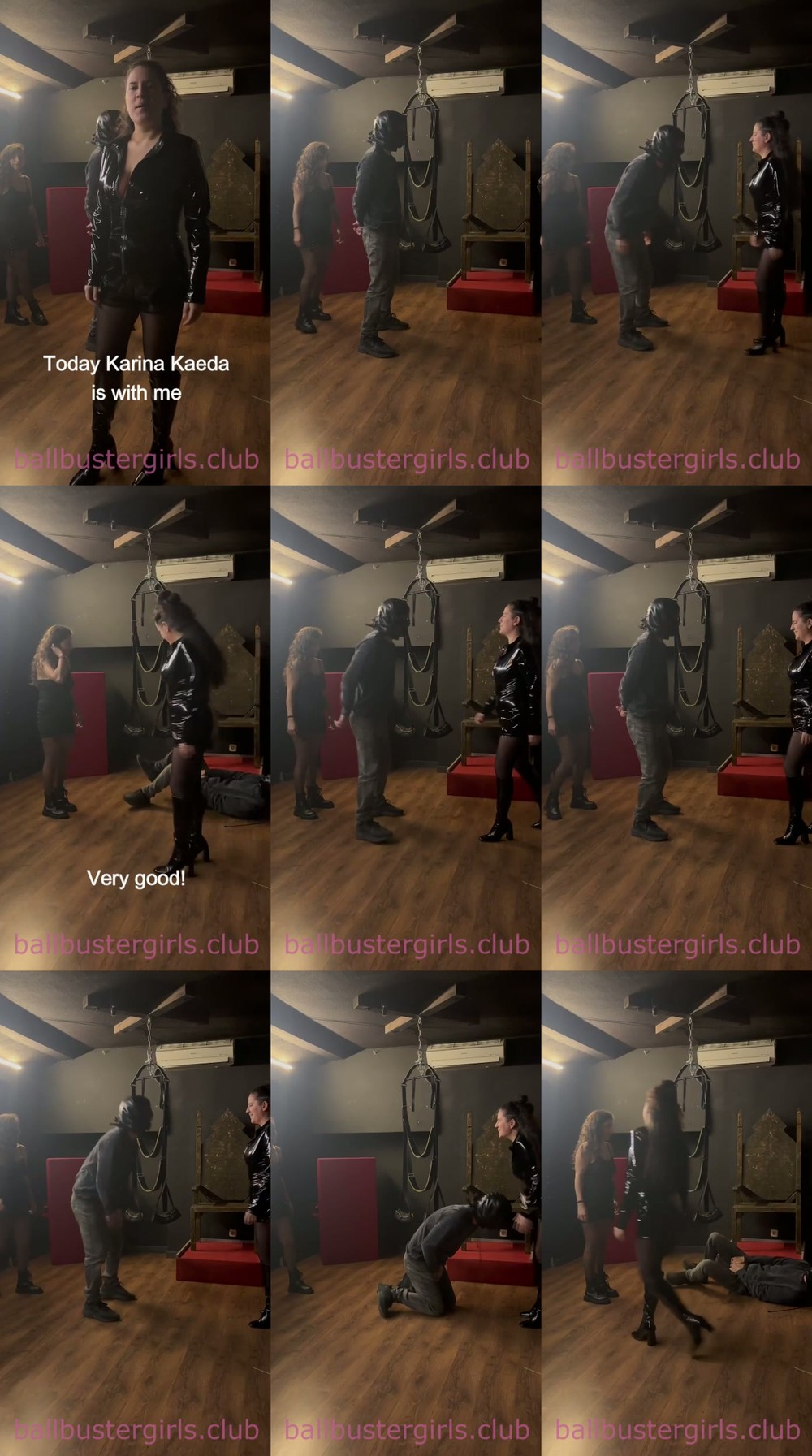 Ballbuster Girls Club - Whoever Knocks Him Down Wins Kicking Competition