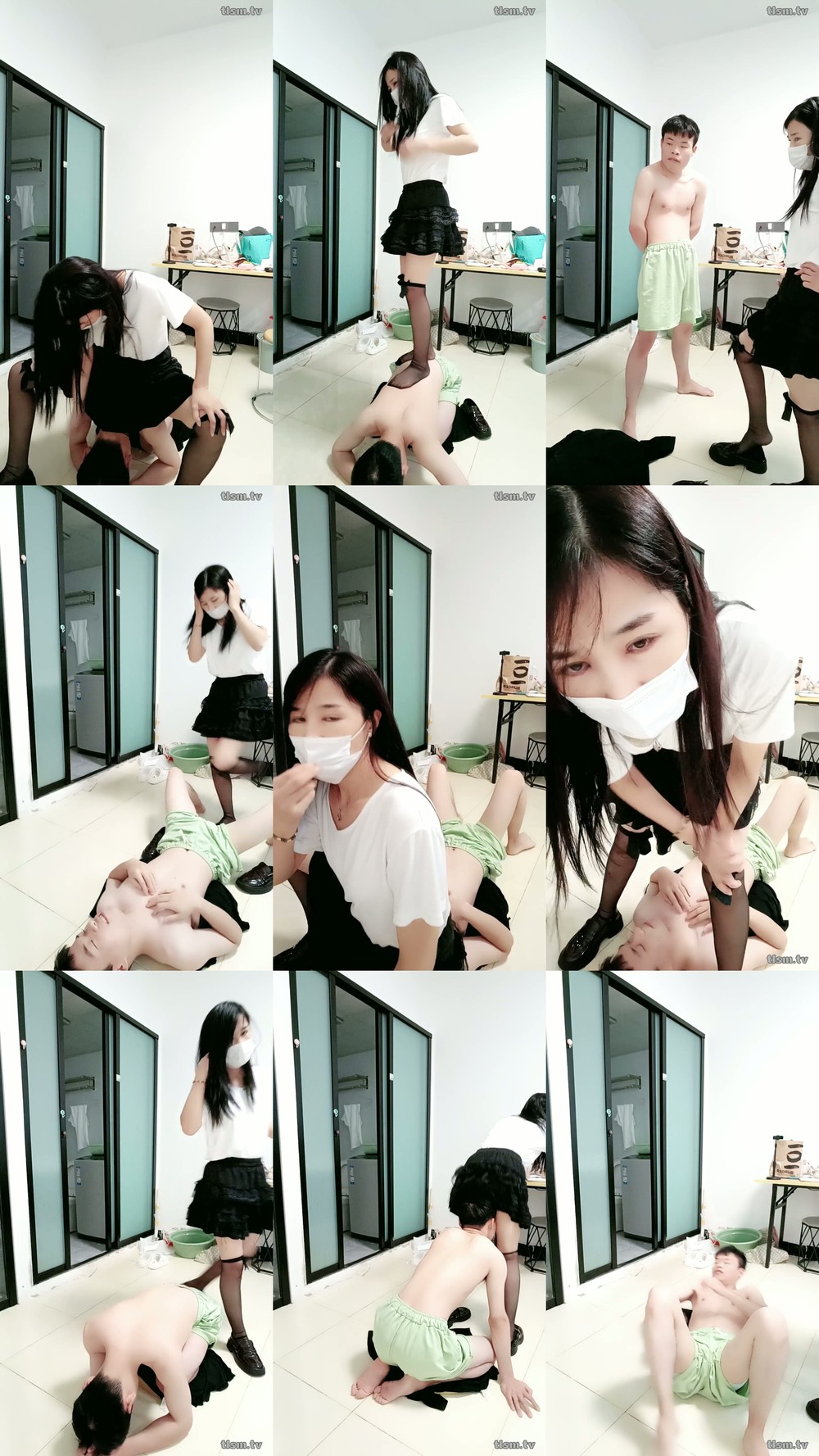 Taolusm - Sama - Black Stockings Discipline The Submissive Dog Kicking His Groin
