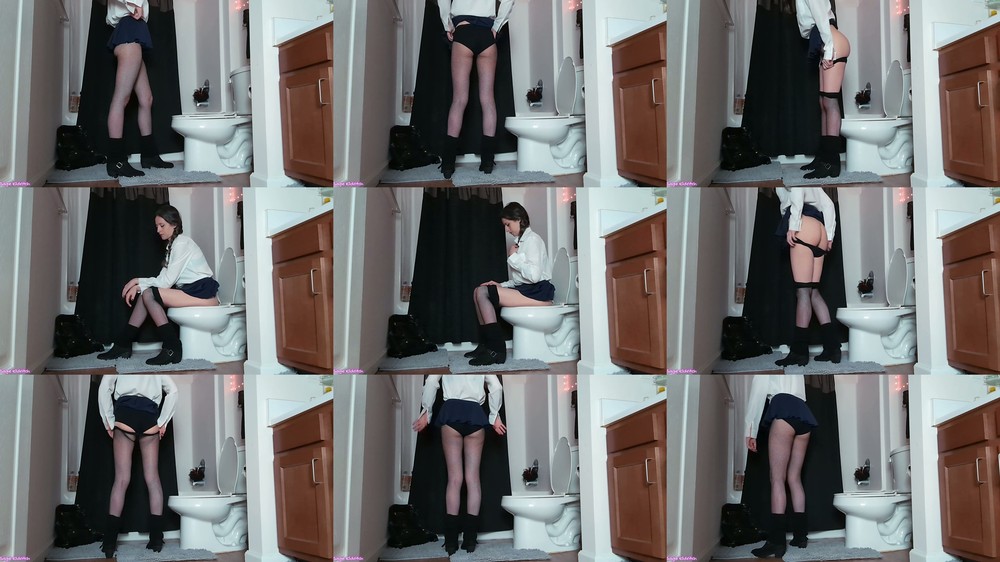 Sage Eldritch - School Girl Wednesday Addams Peeing [Voyeur