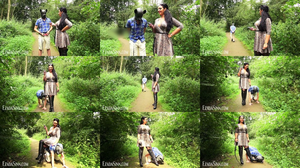 Mistress Ezada Sinn - Electro CBT In The Forest Matriarch Ezada Sinn Shocks Her Chattel