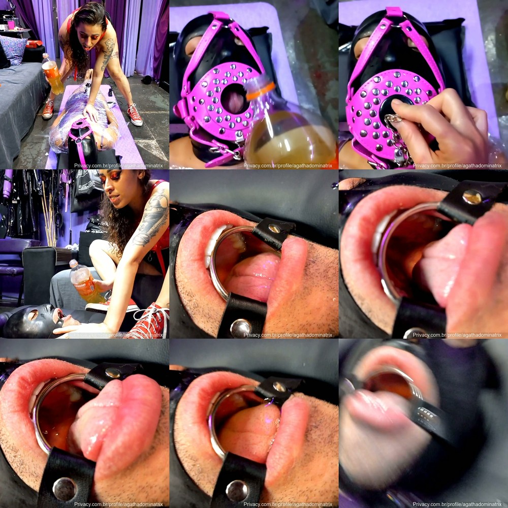 Agatha Dominatrix - Forced Piss - I Prepared 2 Liters Of Golden Shower For My Little Pig