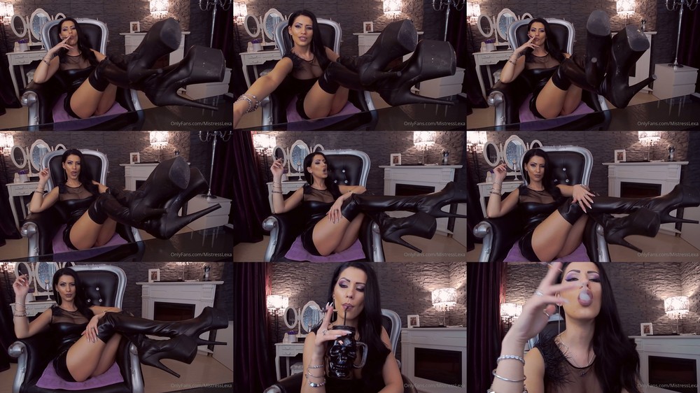 Mistress Lexa - Smoking Boot Worship In High Heels