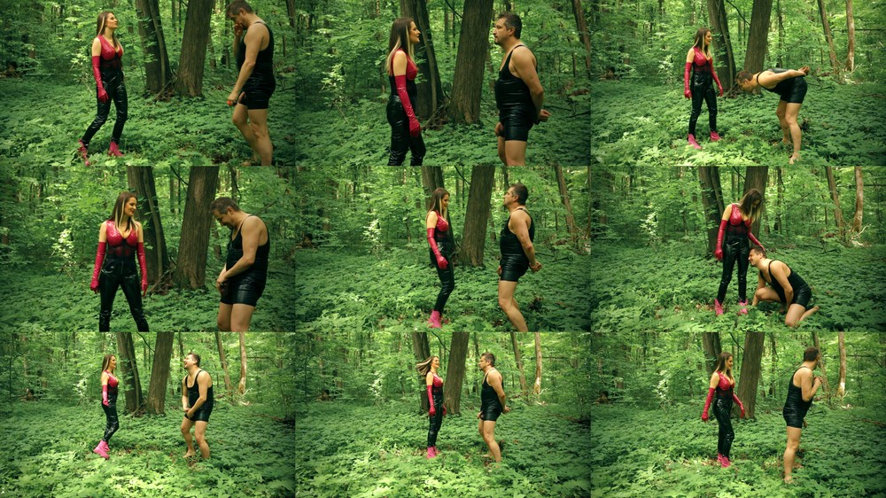 NoirQueenie - Ball Busting Hard In The Woods