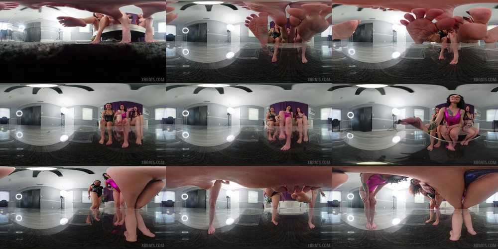 Bratty Foot Girls - Mistress May, Goddess Sydnie, Goddess Jade Sun - Brutal Brat Torment Vr 360 6K Mp4