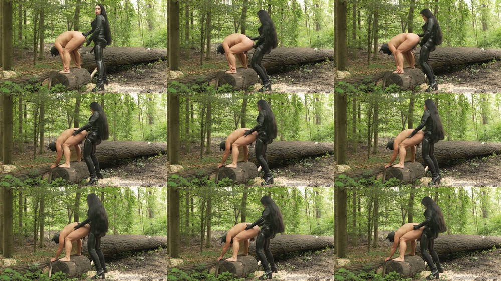 Strap on Bitch - Miss Alessa Milano - Pegged In The Deep Forrest