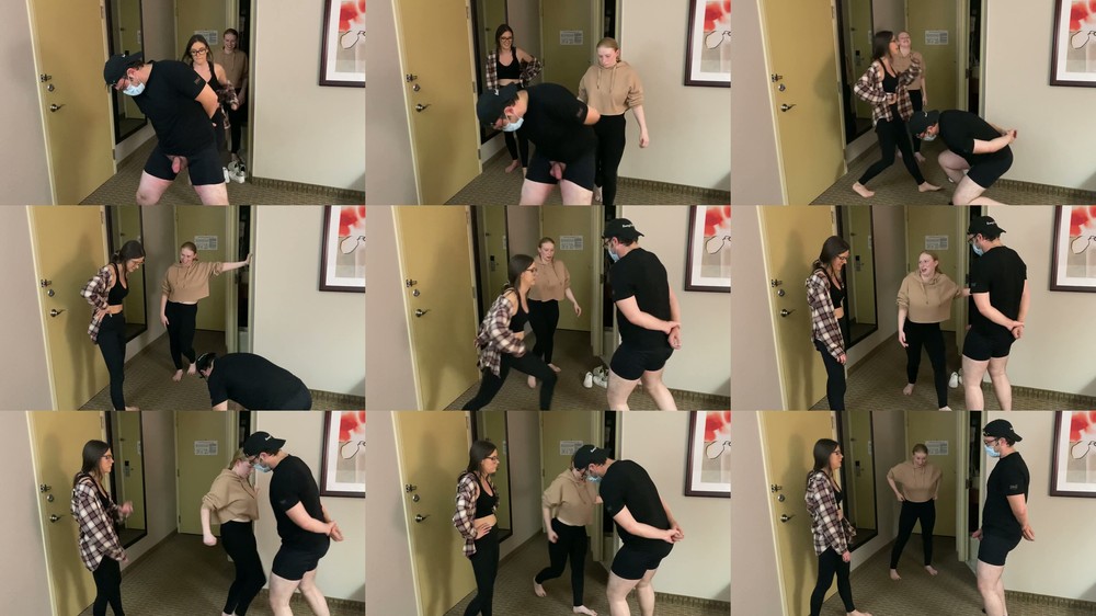 ONLYBALLKICKING - Two Cute Chicks Ballbusting