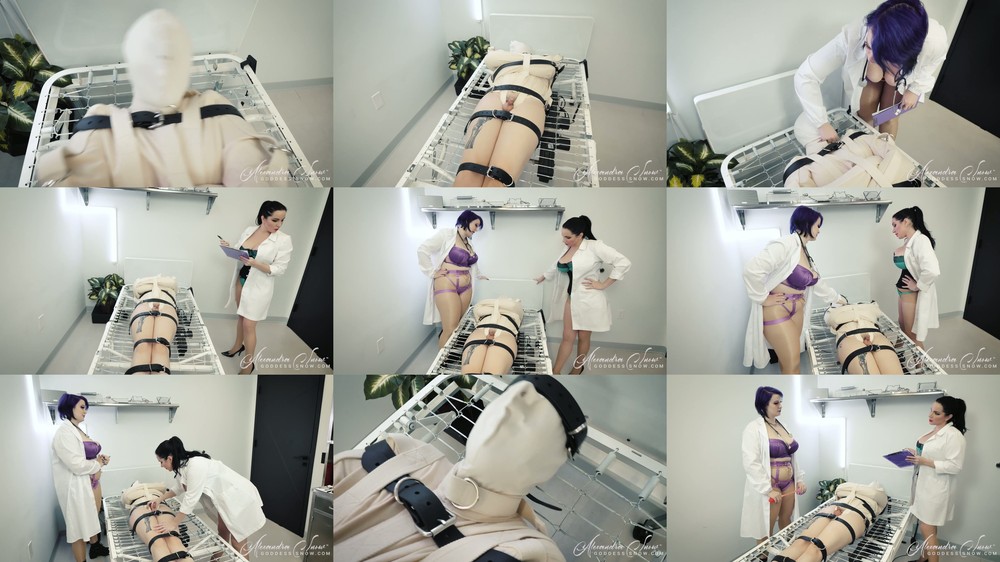 Goddess Alexandra Snow, Goddess Nyx and Natalie Carnot - Bound For Treatment - Straightjacket Struggle
