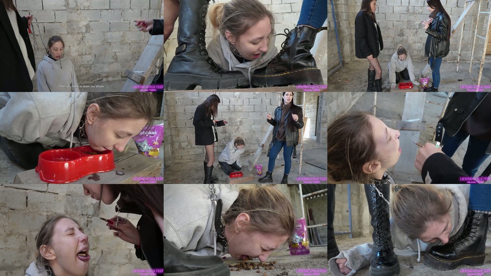 Licking Girls Feet - Sarah And Victoria Pet On A Chain Hd