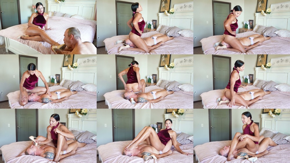 World Goddess - GODDESS ZEPHY - Little fuck face gets worked by GODDESS ASS and sexy feet!!