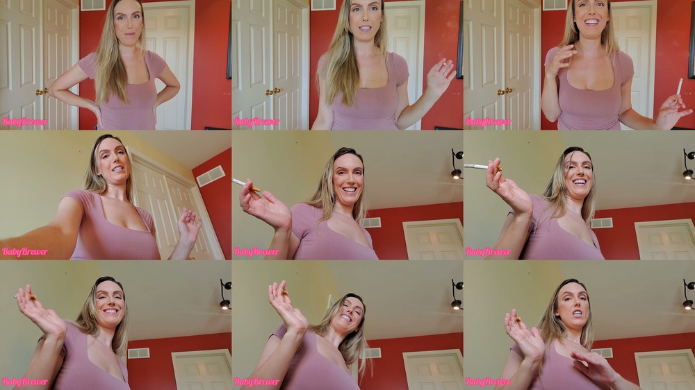 BeebeXO - Smoking Babysitter Gives You Bare Bottom Spanking