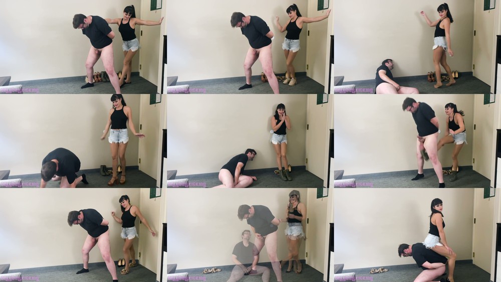 Onlyballkicking - Lil Mizz Unique - Multi Shoe Ballbusting Punishment