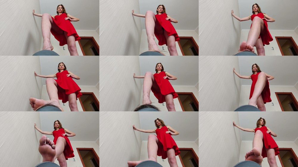 Bossy Girls - Gillian - Near Wall Foot Licking - Bottom View