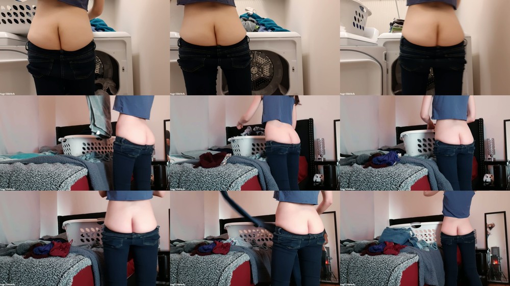 Sage Eldritch - Jeans Buttcrack Doing the Laundry [Voyeur