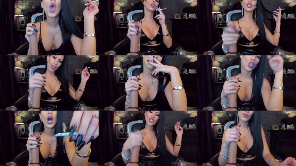 Mistress Lexa - Smoking Joi Pvc Goddess Commands