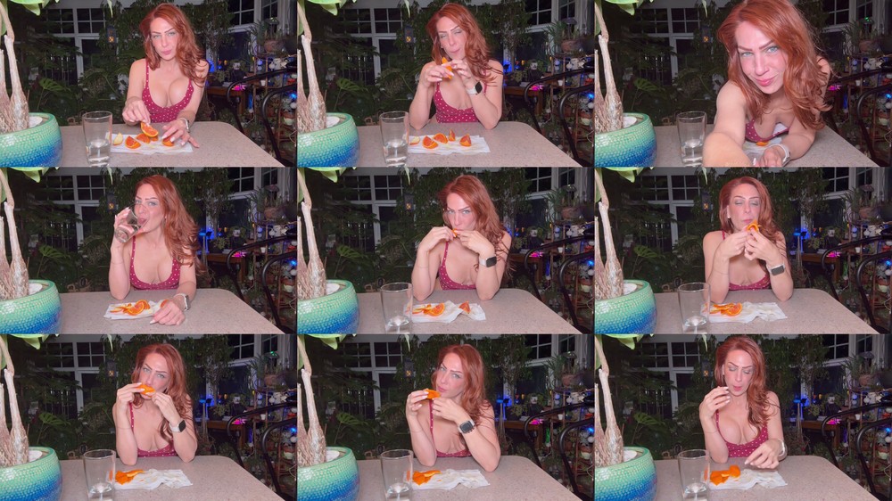 TrophyWifeNat - Sexy step Mommy eats an orange