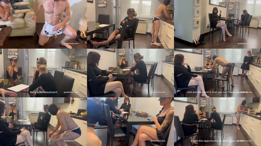 Gea Domina, Asia Divina, Cleo Domina - House Slave For Three Women (Sub Eng)