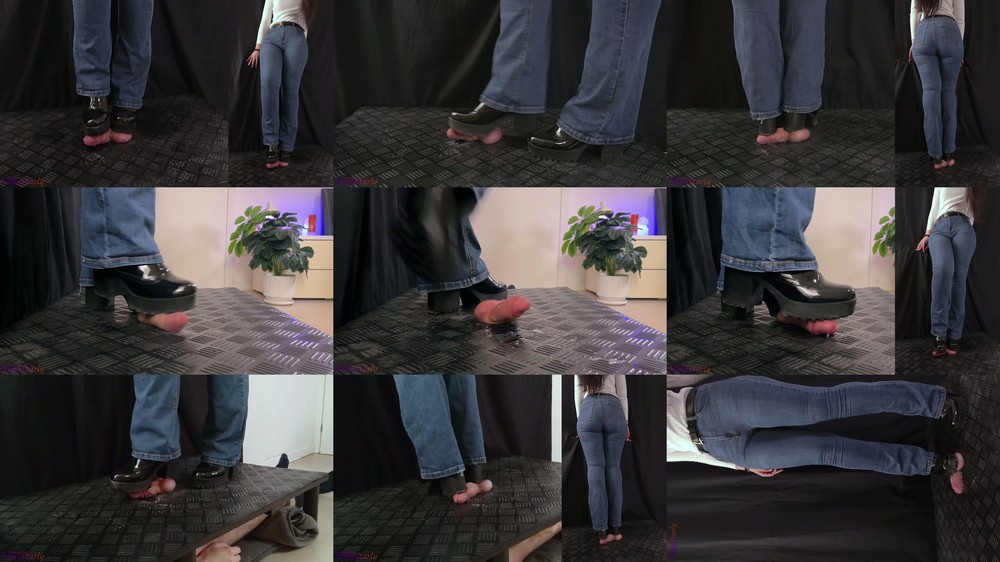 TamyStarly Cock Crush and Bootjobs - Dominated Again by Your Secretary in Black Ankle Boots - 8 VIDEOs PACK