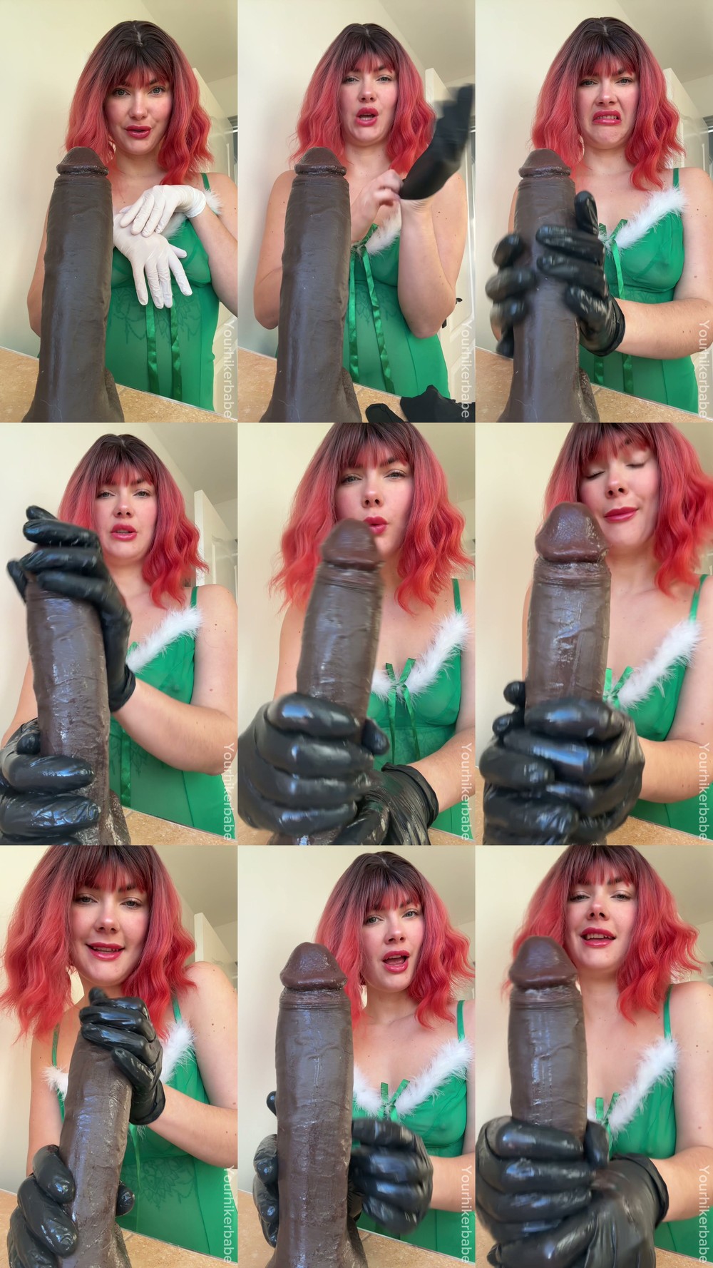 Yourhikerbabe - Latex Glove Tease Sissy Humiliation and BBC Worship Handjob