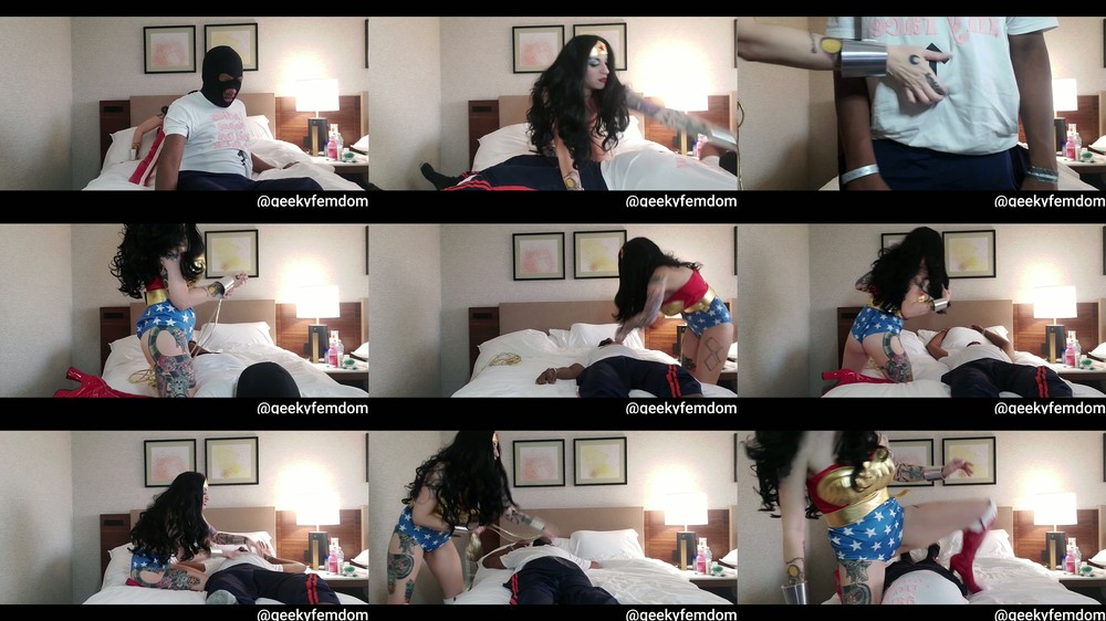 Geeky Femdom - The Kinky Geek - Wonder Woman Cosplay Rampage