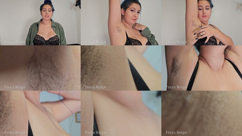 Freya Reign - POV Sweaty Hairy Armpit Worshipping JOI Humiliation Reward