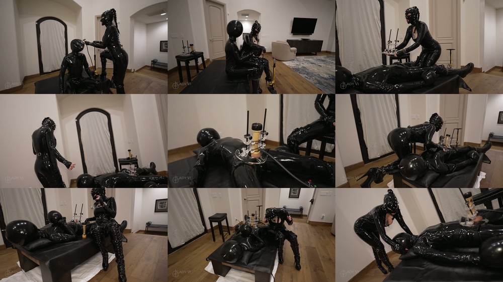 Satanatrix - Lady Vi - Post Orgasm Stimulation for My Rubber Pet