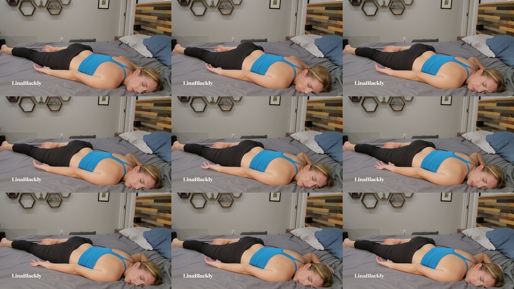LinaBlackly - MILF Breathing ASMR Soft Snores and Exposed Lower Back Tease